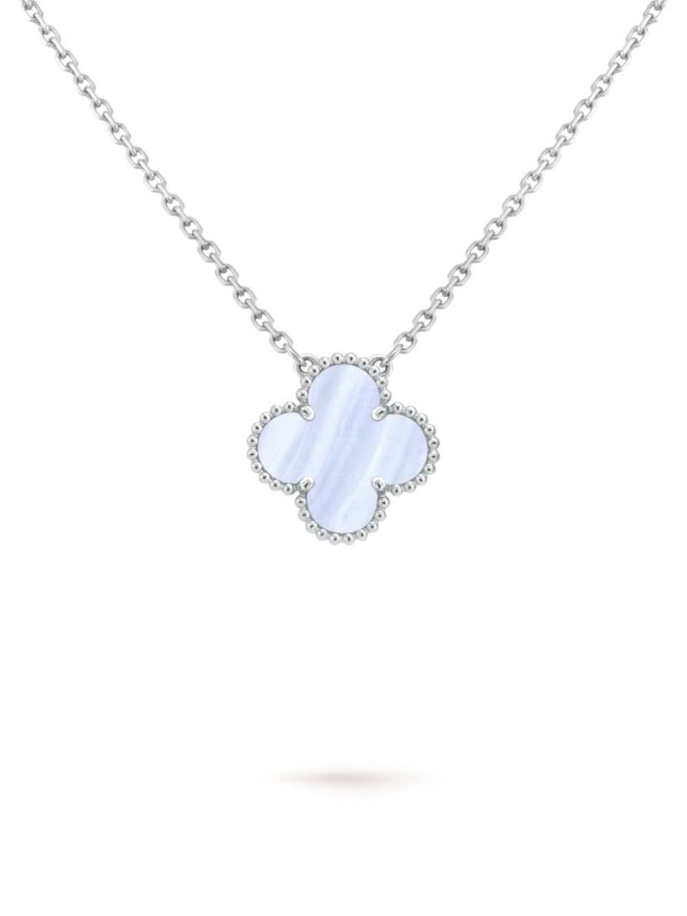 VAN CLEEF & ARPELS ALHAMBRA PENDANT NECKLACE - Chalcedony